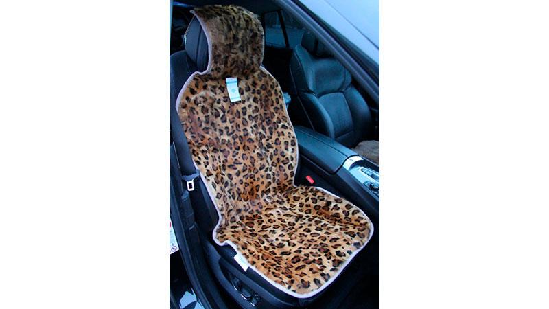 Накидки из меха леопарда на сиденья автомобиля